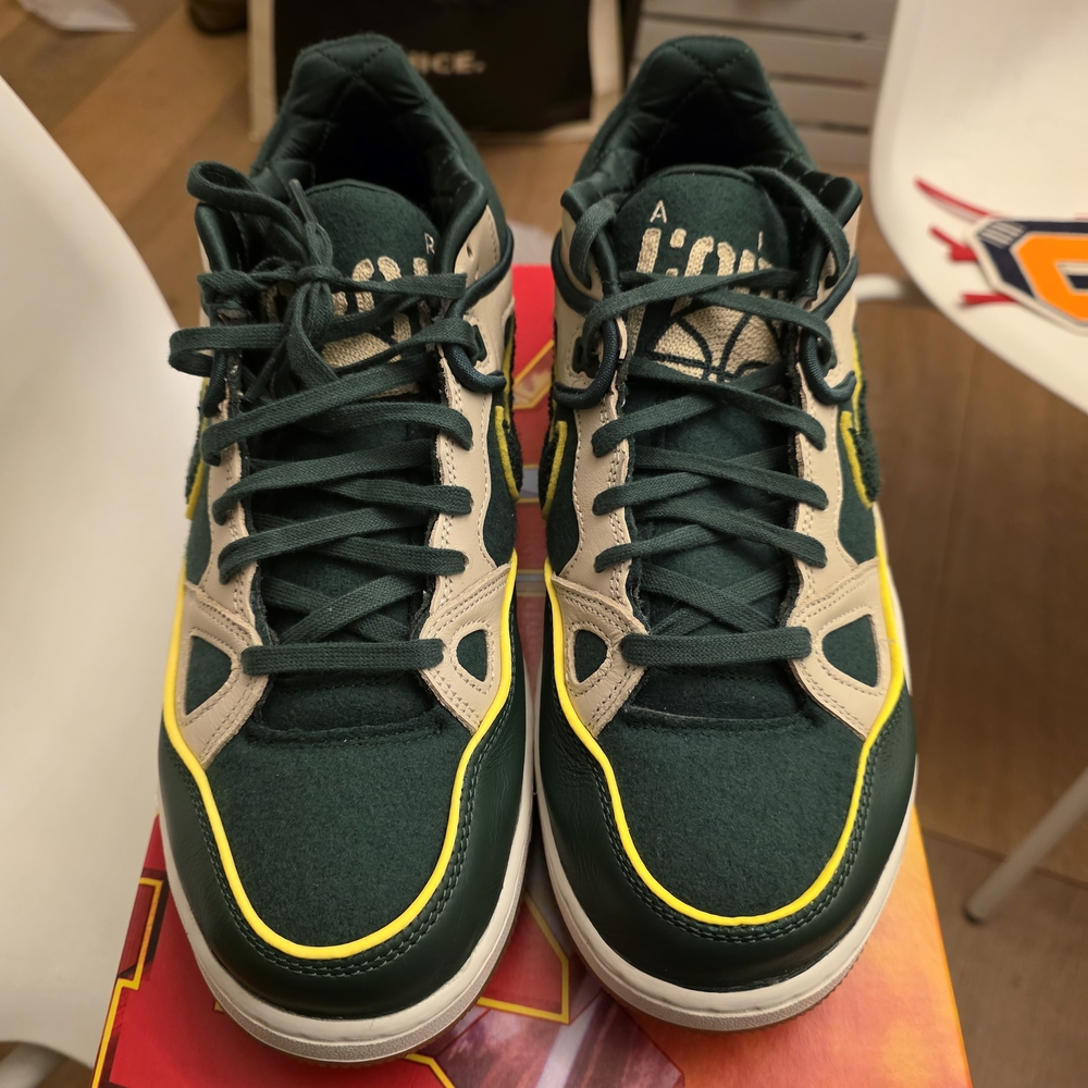 Nike: Nigo X Air Force 3 SP College Pack Forest Green.